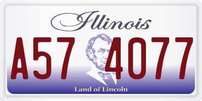IL license plate A574077