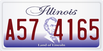 IL license plate A574165