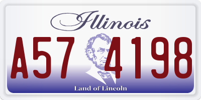 IL license plate A574198