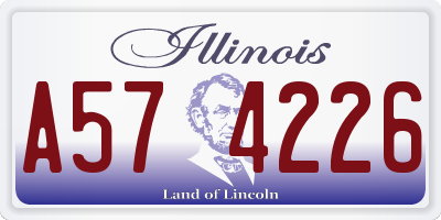 IL license plate A574226