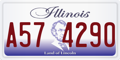 IL license plate A574290