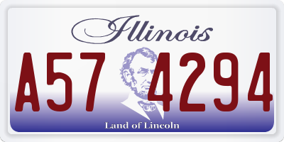 IL license plate A574294