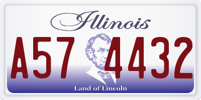 IL license plate A574432