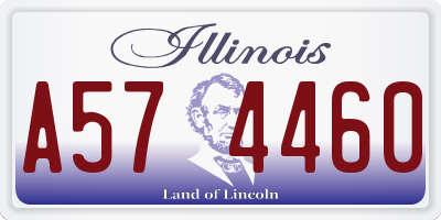 IL license plate A574460