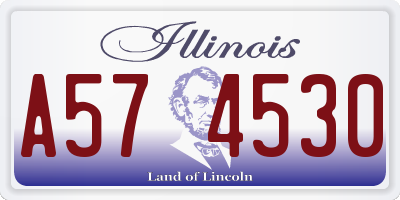 IL license plate A574530