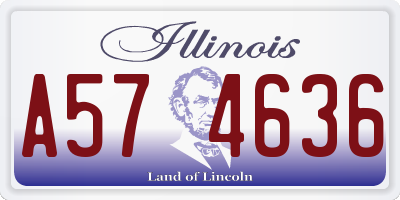 IL license plate A574636