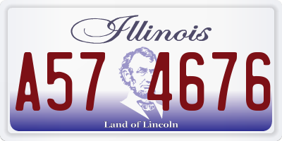 IL license plate A574676