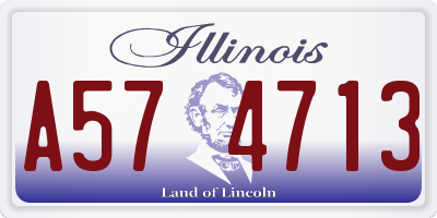 IL license plate A574713