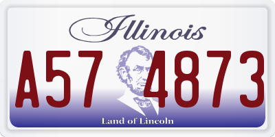 IL license plate A574873