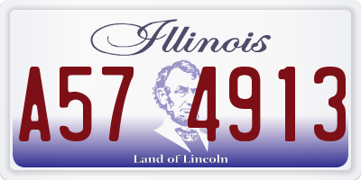 IL license plate A574913
