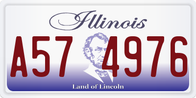 IL license plate A574976