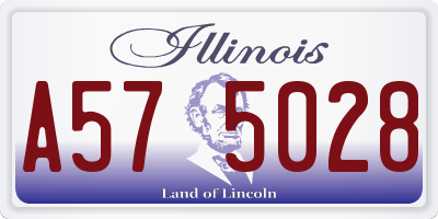 IL license plate A575028