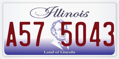 IL license plate A575043