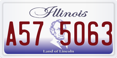 IL license plate A575063