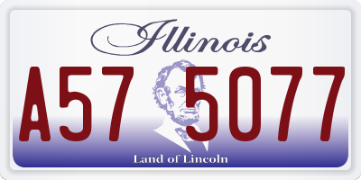IL license plate A575077