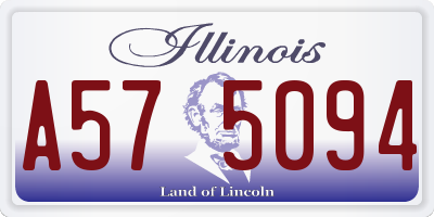 IL license plate A575094