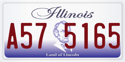 IL license plate A575165