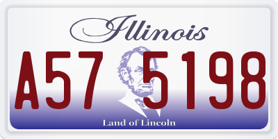 IL license plate A575198