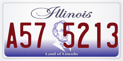 IL license plate A575213