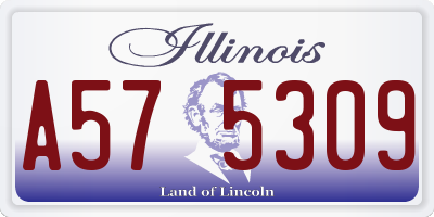 IL license plate A575309
