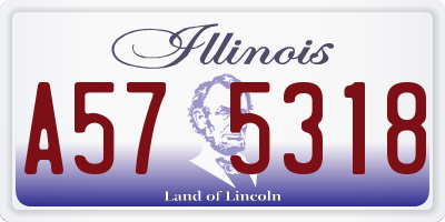 IL license plate A575318