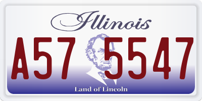 IL license plate A575547