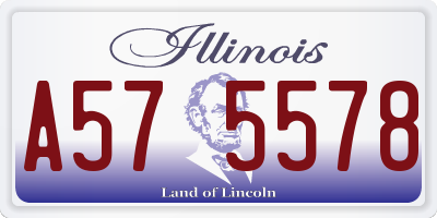 IL license plate A575578