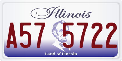 IL license plate A575722