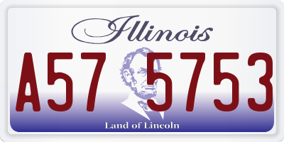 IL license plate A575753
