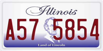 IL license plate A575854