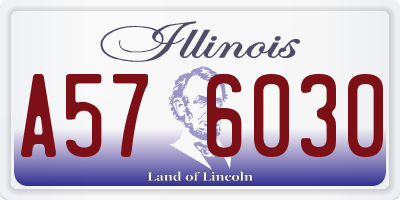 IL license plate A576030