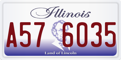 IL license plate A576035