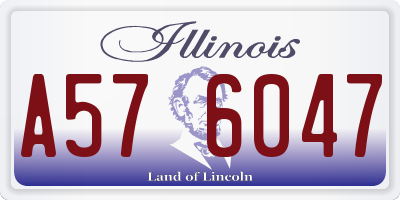 IL license plate A576047