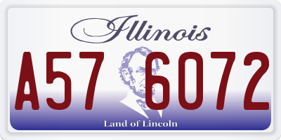 IL license plate A576072