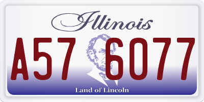 IL license plate A576077