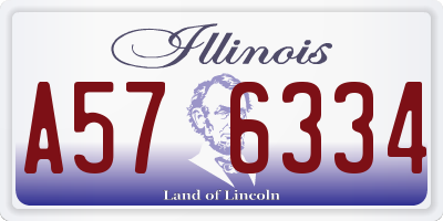 IL license plate A576334
