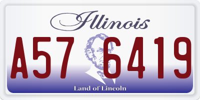IL license plate A576419