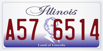 IL license plate A576514