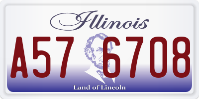 IL license plate A576708