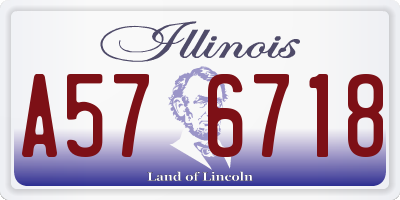 IL license plate A576718