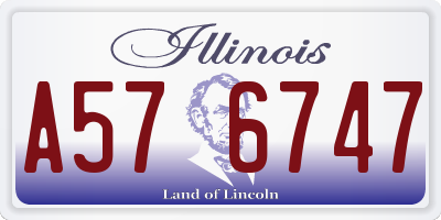 IL license plate A576747