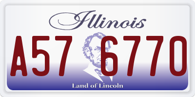 IL license plate A576770