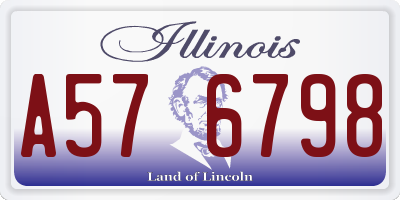 IL license plate A576798