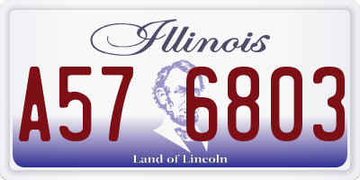 IL license plate A576803