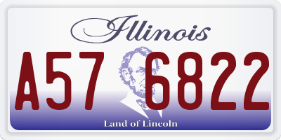 IL license plate A576822