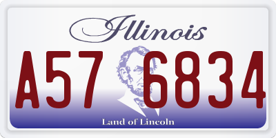 IL license plate A576834