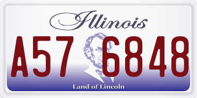 IL license plate A576848