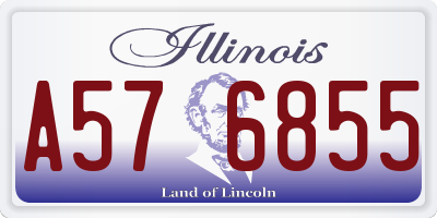IL license plate A576855