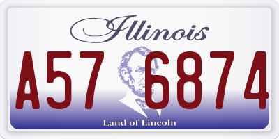 IL license plate A576874