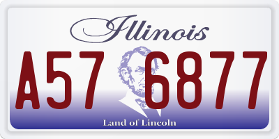 IL license plate A576877